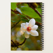 白いはちすの花 フラワー ノートブック (裏面)
