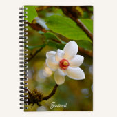 白いはちすの花 フラワー ノートブック (正面)