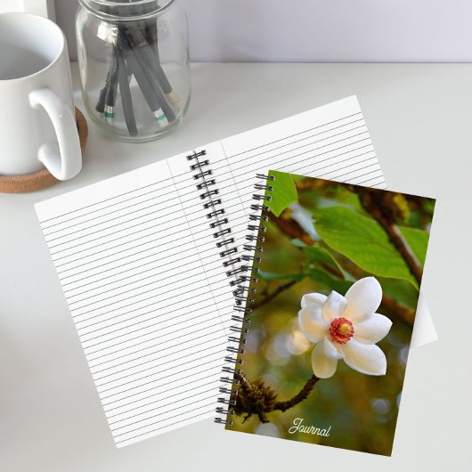 白いはちすの花 フラワー ノートブック