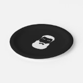 白いひげの紙皿 ペーパープレート (アングル)