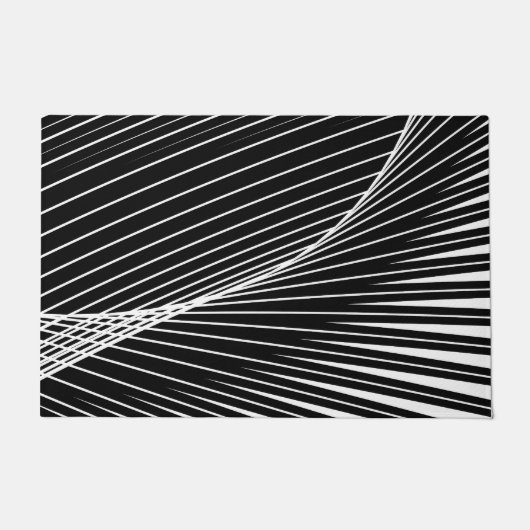 白いひも ドアマット (正面)