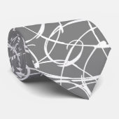 白いらせん状オングレーネックタイ ネクタイ (ロール)