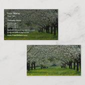 白いりんごの木の花 名刺 (正面/裏面)