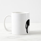 白いろばのロゴのマグは個人化なります コーヒーマグカップ (左)