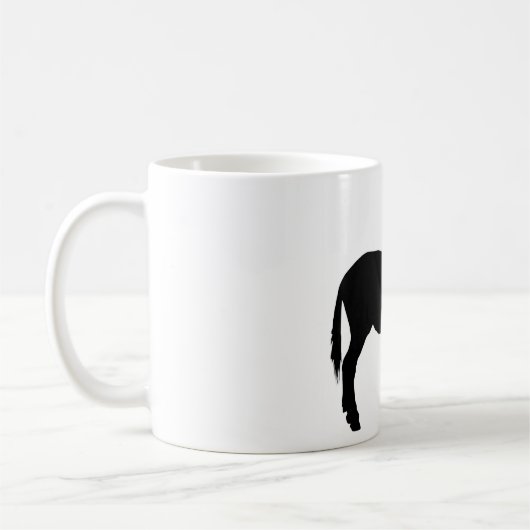 白いろばのロゴのマグは個人化なります コーヒーマグカップ (左)