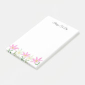 白いアイテムにピンクと白のアマリリス ポストイット (アングル)