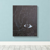 白いアイディアとブラックボード2キャンバス キャンバスプリント (インサイチュ (ウッドフロア))