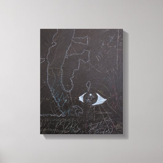 白いアイディアとブラックボード2キャンバス キャンバスプリント (正面)