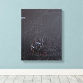 白いアイディアとブラックボード3キャンバス キャンバスプリント (インサイチュ (ウッドフロア))