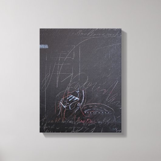 白いアイディアとブラックボード3キャンバス キャンバスプリント (正面)