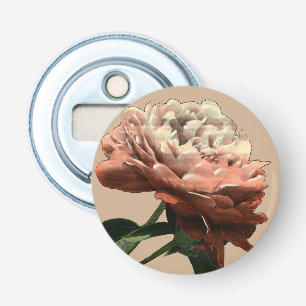 白いアクセントのルビー色の赤いバラ 栓抜き