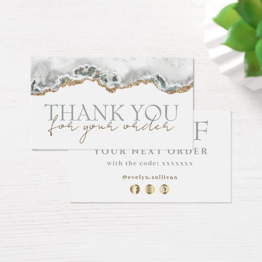 白いアゲー感謝していティー割引カード (デスク)