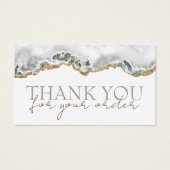 白いアゲー感謝していティー割引カード (正面)