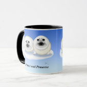 白いアザラシの子のマグ マグカップ (正面左)