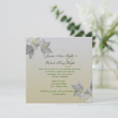 白いアザレアの花の結婚式招待状 招待状 (スタンド正面)