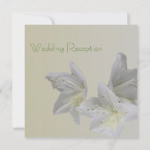 白いアザレアの花の結婚式招待状 招待状 (裏面)