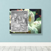 白いアザレアの花 自分だけの写真を作ろう キャンバスプリント (インサイチュ (ウッドフロア))