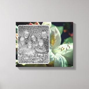 白いアザレアの花 自分だけの写真を作ろう キャンバスプリント