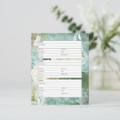 白いアジサイのアドレス帳ページ (スタンド正面)