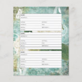 白いアジサイのアドレス帳ページ (正面)