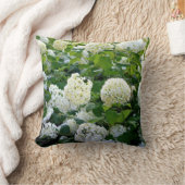 白いアジサイの枕 クッション (ブランケット)