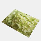 白いアジサイの花の背景 ドアマット (アングル)