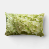 白いアジサイの花の背景 ランバークッション (裏面)