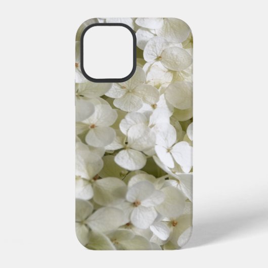 白いアジサイの花 iPhoneケース (裏面)