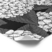 白いアジサイ ポスター (角)