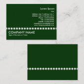 白いアスタリスク線 – 濃い緑 名刺 (正面/裏面)