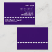 白いアスタリスク線 – 紫 名刺 (正面/裏面)