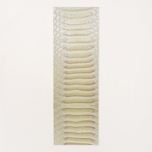 白いアナコンダの皮膚パターン ヨガマット (正面)