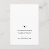 白いアネモネの花の結婚式の招待状 エンクロージャーカード (裏面)