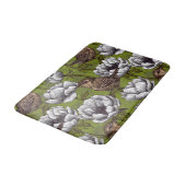 白いアネモネ園のレンチ バスマット (アングル)