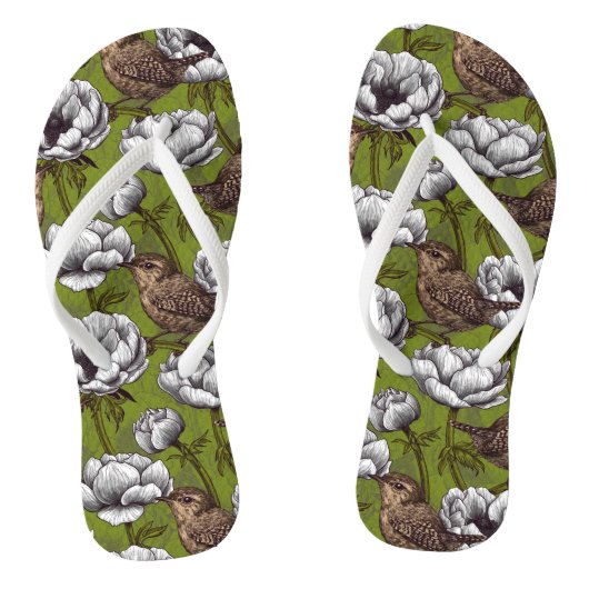 白いアネモネ園のレンチ ビーチサンダル (ソール)