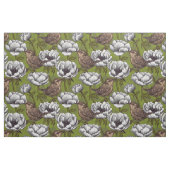 白いアネモネ園のレンチ ファブリック (ヤード)