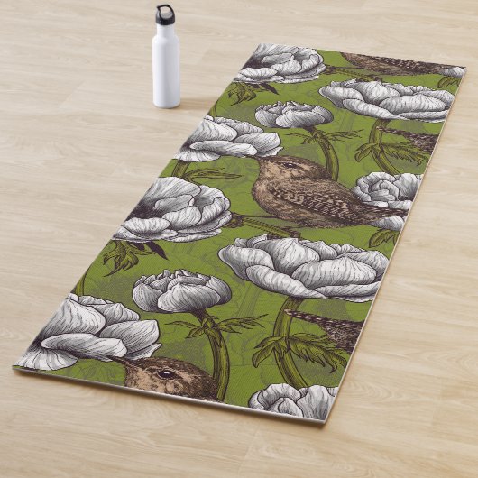 白いアネモネ園のレンチ ヨガマット (インサイチュ)