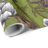 白いアネモネ園のレンチ ラッピングペーパー (ロールコーナー)