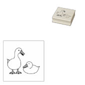 白いアヒル2 ラバースタンプ (押印)