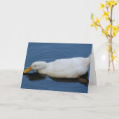 白いアヒル カード (黄色い花)