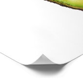 白いアボカドの半分を二つ ポスター (角)