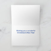 白いアラビアの馬のクリスマスカード シーズンカード (内部)