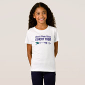 白いアーチェリーの少女アーチャー Tシャツ (正面フル)