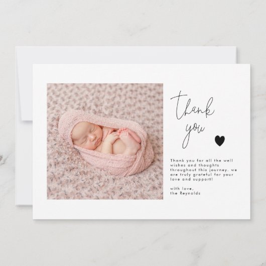 白いアーチ型フレームの誕生発表カード 案内状 (裏面)