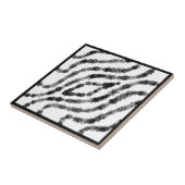 白いアートに黒い斑点のある弦楽器モダン箱 タイル (側面)