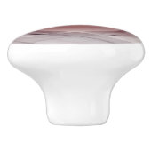 白いアートワーク上の赤によってつけられるハート セラミックノブ (側面)