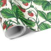 白いイチゴ ラッピングペーパー (ロールコーナー)