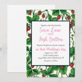 白いイチゴ 招待状 (正面/裏面)