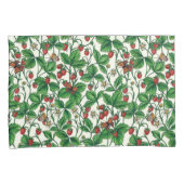 白いイチゴ 枕カバー (正面右)