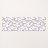 白いインクの丸い線のパターン ヨガマット (裏面(横))